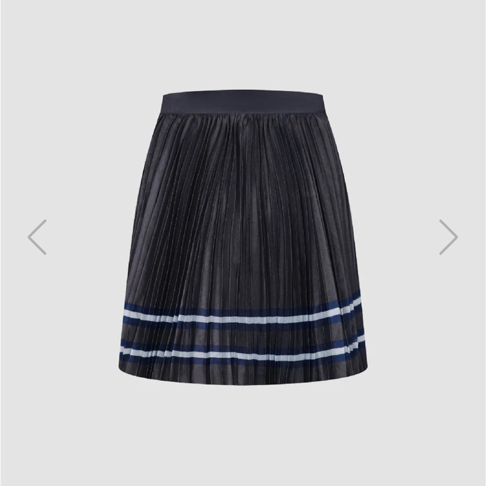 Pleated Mini A Line Skirt